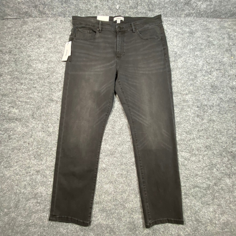 Jason Wu Bedford Slim Straight Jeans Mens 36x30 Black Canvas JW542109M NEW
